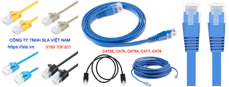 Dây cáp mạng ethernet Cat5e, Cat6, Cat6a, Cat7, Cat8